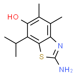 6-Benzothiazolol,2-amino-4,5-dimethyl-7-(1-methylethyl)- Structure