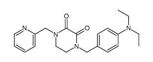 1-((4-(Diethylamino)phenyl)methyl)-4-(2-pyridinylmethyl)-2,3-piperazin edione Structure