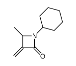 1-cyclohexyl-4-methyl-3-methylideneazetidin-2-one结构式