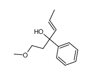 (E)-1-methoxy-3-phenylhex-4-en-3-ol结构式