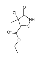 3-(carboethoxy)-4-chloro-4-methyl-2-pyrazolin-5-one Structure