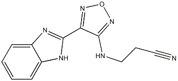 4-(1H-benzimidazol-2-yl)-furazan-3-yl-N-(2-cyanoethyl)-amine结构式