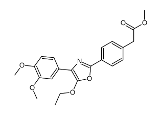 methyl 2-[4-[4-(3,4-dimethoxyphenyl)-5-ethoxy-1,3-oxazol-2-yl]phenyl]acetate Structure
