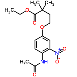 Ethyl 4-(4-acetamido-3-nitrophenoxy)-2,2-dimethylbutanoate Structure