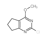 2-Chloro-4-methoxy-5H,6H,7H-cyclopenta[d]pyrimidine结构式