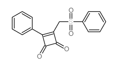 2-(benzenesulfonylmethyl)-3-phenyl-cyclobut-2-ene-1,4-dione结构式