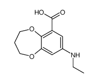 8-(ethylamino)-3,4-dihydro-2H-1,5-benzodioxepine-6-carboxylic acid Structure