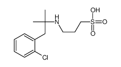 3-[[1-(2-chlorophenyl)-2-methylpropan-2-yl]amino]propane-1-sulfonic acid Structure