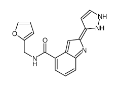 2-(1,2-dihydropyrazol-3-ylidene)-N-(furan-2-ylmethyl)indole-4-carboxamide Structure