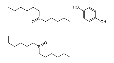 benzene-1,4-diol,1-hexylsulfinylhexane Structure