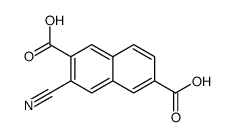 3-cyanonaphthalene-2,6-dicarboxylic acid Structure