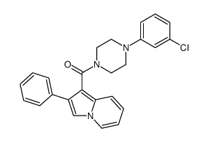 [4-(3-chlorophenyl)piperazin-1-yl]-(2-phenylindolizin-1-yl)methanone Structure