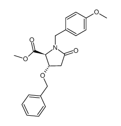 (4S,5S)-4-benzyloxy-1-(4-methoxybenzyl)-2-oxo-proline methyl ester Structure