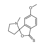 5-methoxy-1'-methylspiro[2-benzofuran-3,2'-pyrrolidine]-1-thione结构式