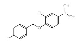 3-氯-4-(4'-氟苄氧基)苯基硼酸(含不同量的酸酐)结构式