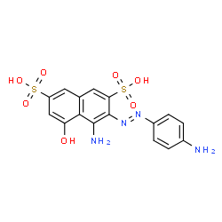 4-amino-3-[(4-aminophenyl)azo]-5-hydroxynaphthalene-2,7-disulphonic acid结构式