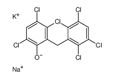potassium sodium 2,2'-methylenebis[3,4,6-trichlorophenolate]结构式