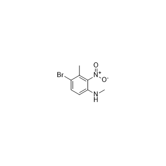 4-Bromo-N-methyl-3-methyl-2-nitroaniline structure