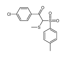 1-(4-chlorophenyl)-2-(4-methylphenyl)sulfonyl-2-methylsulfanylethanone Structure