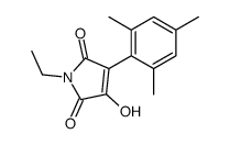 1-ethyl-3-hydroxy-4-(2,4,6-trimethylphenyl)pyrrole-2,5-dione结构式