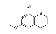 2-(Methylsulfanyl)-7,8-dihydro-1H-thiopyrano[3,2-d]pyrimidin-4(6H )-one结构式