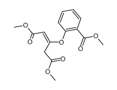 dimethyl 3-(2-(methoxycarbonyl)phenoxy)pent-2-enedioate结构式