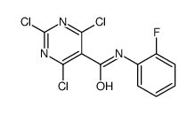 2,4,6-trichloro-N-(2-fluorophenyl)pyrimidine-5-carboxamide Structure