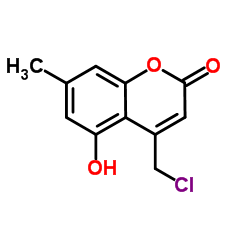 4-(Chloromethyl)-5-hydroxy-7-methyl-2H-chromen-2-one结构式