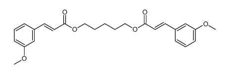 (E)-3-(3-Methoxy-phenyl)-acrylic acid 5-[(E)-3-(3-methoxy-phenyl)-acryloyloxy]-pentyl ester结构式