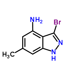 3-溴-6-甲基-1H-吲唑-4-胺结构式