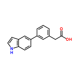 [3-(1H-Indol-5-yl)phenyl]acetic acid structure