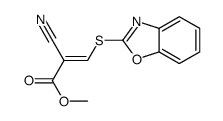 methyl 3-(1,3-benzoxazol-2-ylsulfanyl)-2-cyanoprop-2-enoate结构式