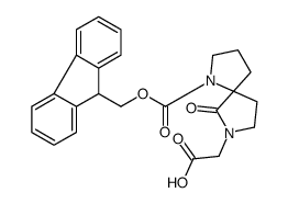 {(5S)-1-[(9H-Fluoren-9-ylmethoxy)carbonyl]-6-oxo-1,7-diazaspiro[4 .4]non-7-yl}acetic acid结构式