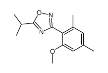 3-(2-methoxy-4,6-dimethylphenyl)-5-propan-2-yl-1,2,4-oxadiazole结构式