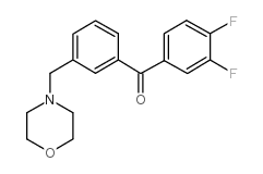 3,4-DIFLUORO-3'-MORPHOLINOMETHYL BENZOPHENONE结构式