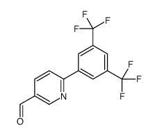 6-(3,5-BIS-TRIFLUOROMETHYL-PHENYL)-PYRIDINE-3-CARBALDEHYDE structure