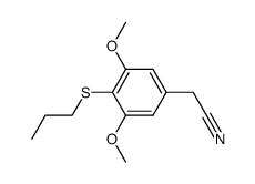 2-(3,5-dimethoxy-4-(propylthio)phenyl)acetonitrile结构式