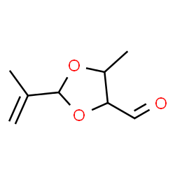 1,3-Dioxolane-4-carboxaldehyde,5-methyl-2-(1-methylethenyl)-结构式