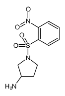 1-(2-Nitro-benzenesulfonyl)-pyrrolidin-3-ylamine结构式