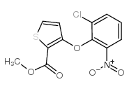 3-(2-氯-6-硝基苯氧基)-2-噻吩羧酸甲酯结构式