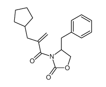 4-benzyl-3-[2-(cyclopentylmethyl)prop-2-enoyl]-1,3-oxazolidin-2-one结构式