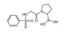 [1-[2-(benzenesulfonamido)acetyl]pyrrolidin-2-yl]boronic acid结构式