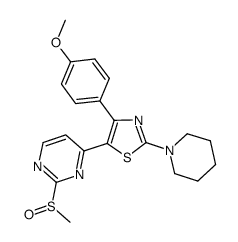2-methanesulfinyl-4-[4-(4-methoxyphenyl)-2-piperidin-1-yl-thiazol-5-yl]pyrimidine Structure