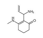 2-(1-aminoprop-2-enyl)-3-(methylamino)cyclohex-2-en-1-one结构式