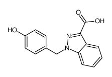 1-[(4-hydroxyphenyl)methyl]indazole-3-carboxylic acid结构式