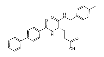 N2-(1,1'-biphenyl-4-ylcarbonyl)-N1-(4-methylbenzyl)-L-α-glutamine Structure