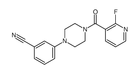 3-[4-(2-fluoropyridine-3-carbonyl)piperazin-1-yl]benzonitrile Structure