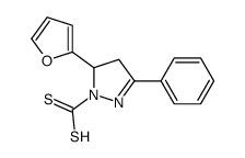 3-(furan-2-yl)-5-phenyl-3,4-dihydropyrazole-2-carbodithioic acid结构式