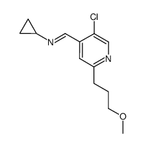 [5-chloro-2-(3-methoxy-propyl)-pyridin-4-ylmethylene]-cyclopropyl-amine Structure