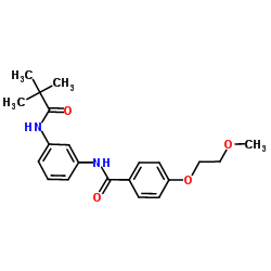 N-{3-[(2,2-Dimethylpropanoyl)amino]phenyl}-4-(2-methoxyethoxy)benzamide结构式